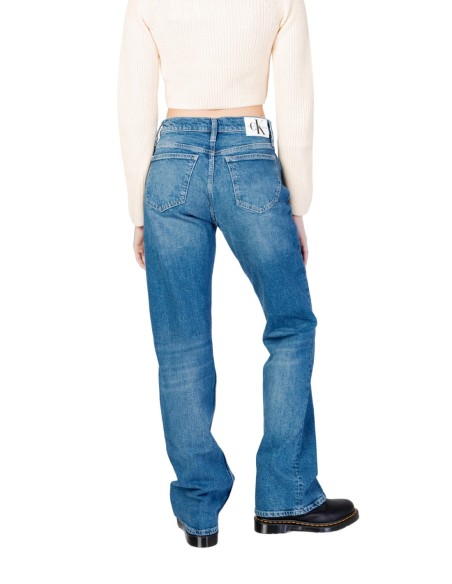 Jeans bleu effet usé Calvin Klein Jeans femme