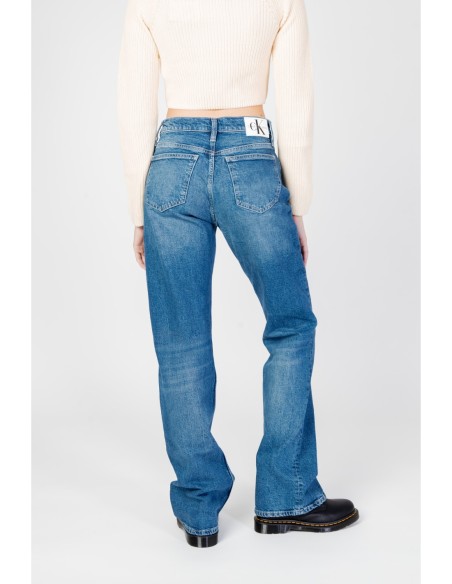Jeans bleu effet usé Calvin Klein Jeans femme