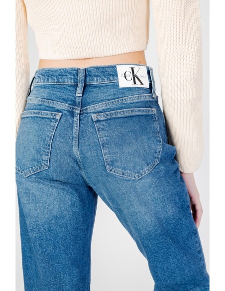 Jeans bleu effet usé Calvin Klein Jeans femme