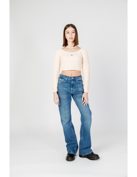 Jeans bleu effet usé Calvin Klein Jeans femme