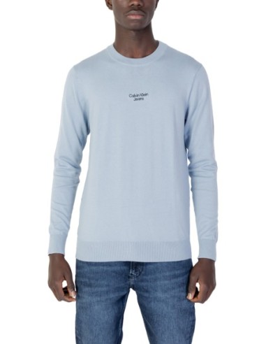 Pull bleu azur Calvin Klein Jeans homme