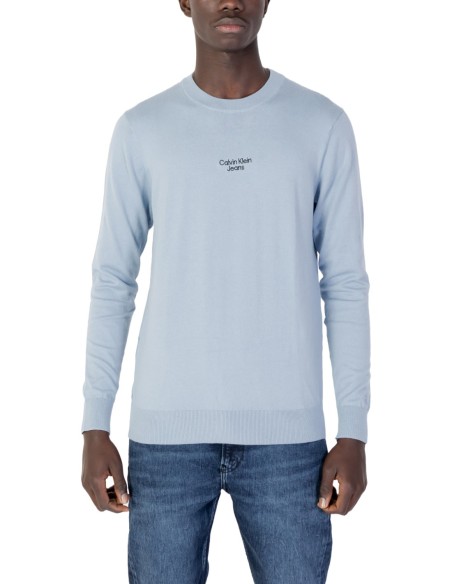 Pull bleu azur Calvin Klein Jeans homme