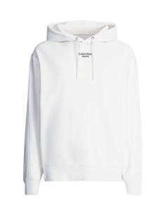 Sweat blanc à capuche Calvin Klein Jeans homme