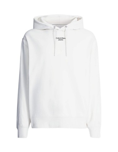 Sweat blanc à capuche Calvin Klein Jeans homme