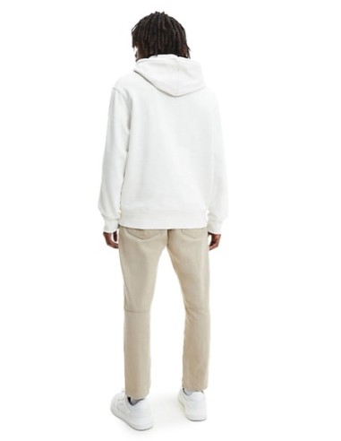 Sweat blanc à capuche Calvin Klein Jeans homme