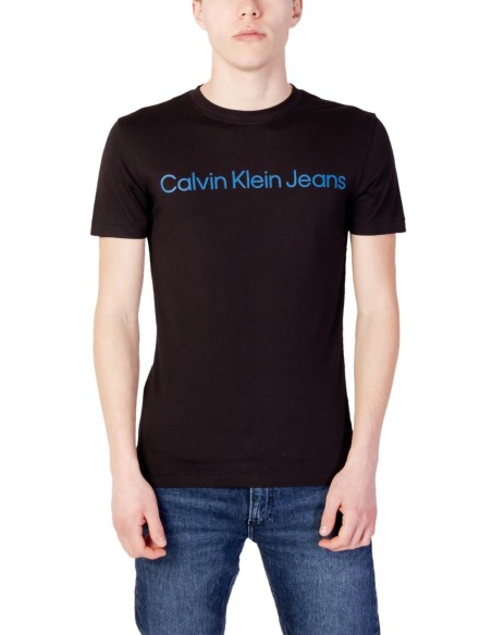T-shirt noir imprimé Calvin Klein Jeans homme