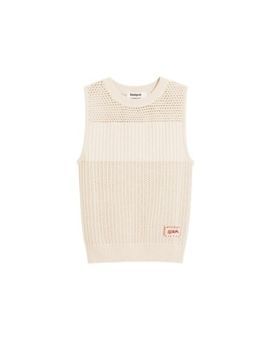 Top beige Desigual femme