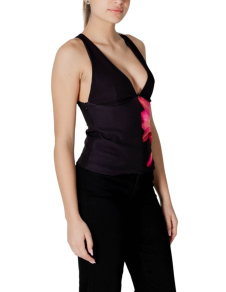 Top floral noir Desigual femme