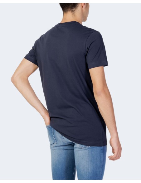 T-shirt bleu imprimé Calvin Klein Jeans homme