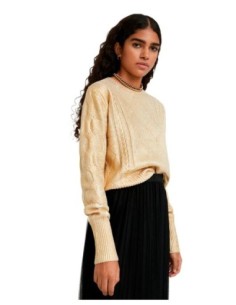 Pull doré Desigual femme