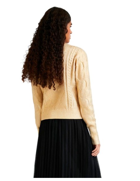 Pull doré Desigual femme