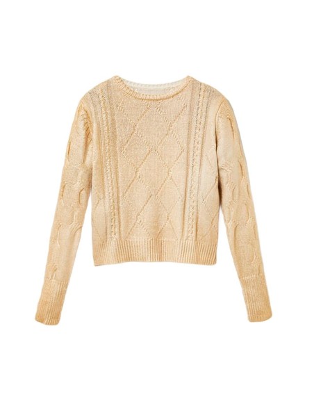 Pull doré Desigual femme