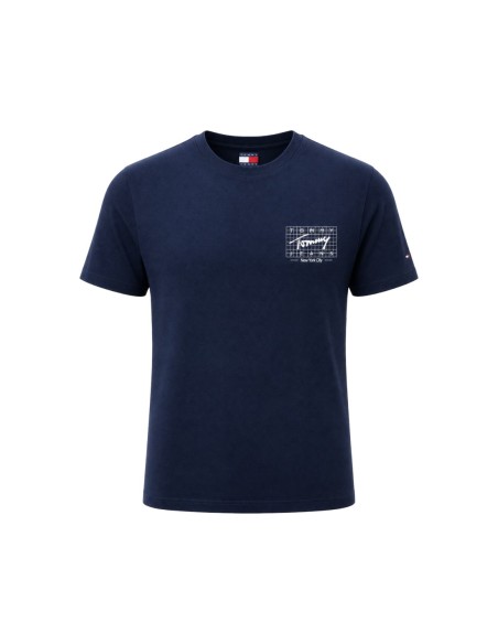 T-shirt bleu coton bio Tommy Hilfiger Jeans homme