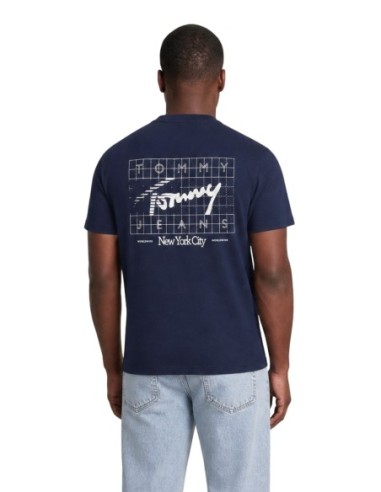 T-shirt bleu coton bio Tommy Hilfiger Jeans homme