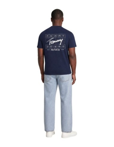 T-shirt bleu coton bio Tommy Hilfiger Jeans homme