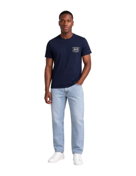 T-shirt bleu coton bio Tommy Hilfiger Jeans homme