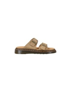 Mules beige Dr. Martens homme cuir