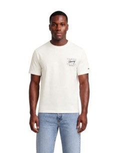 T-shirt blanc coton bio Tommy Hilfiger Jeans homme