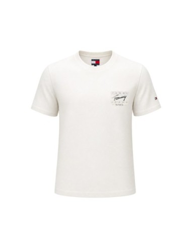 T-shirt blanc coton bio Tommy Hilfiger Jeans homme