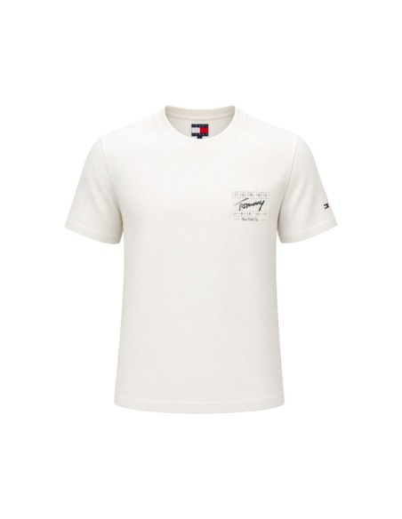 T-shirt blanc coton bio Tommy Hilfiger Jeans homme