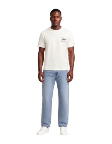 T-shirt blanc coton bio Tommy Hilfiger Jeans homme