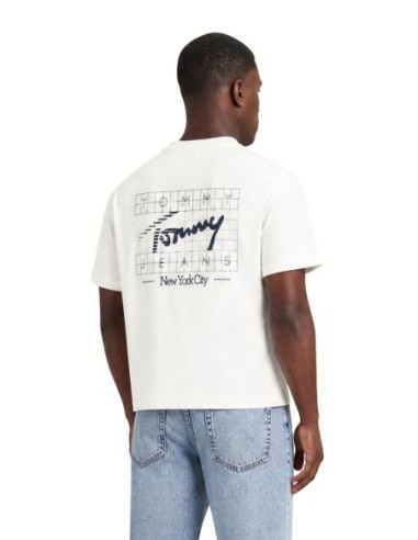 T-shirt blanc coton bio Tommy Hilfiger Jeans homme