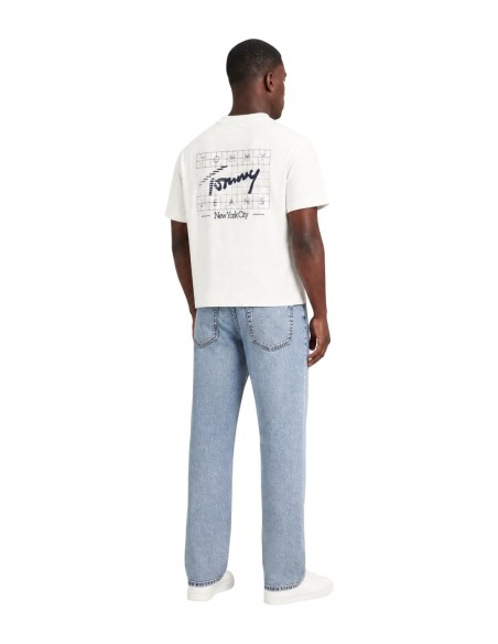 T-shirt blanc coton bio Tommy Hilfiger Jeans homme