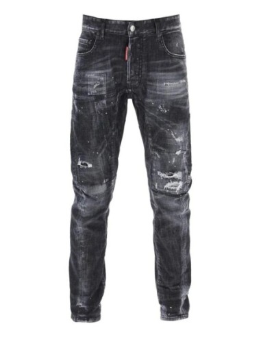 Jeans noir Dsquared homme