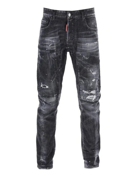 Jeans noir Dsquared homme