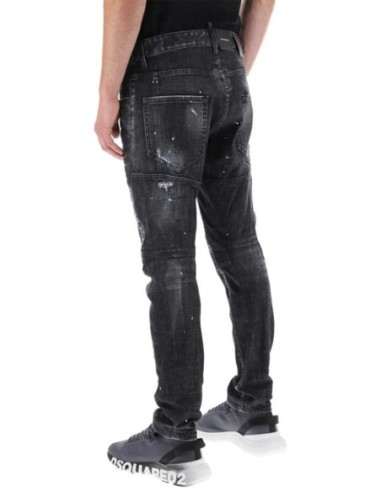 Jeans noir Dsquared homme