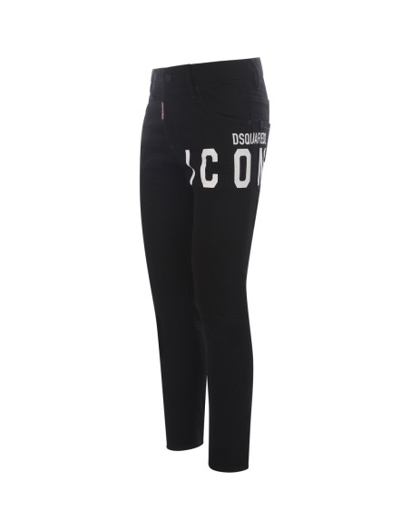 Jeans noir Dsquared homme