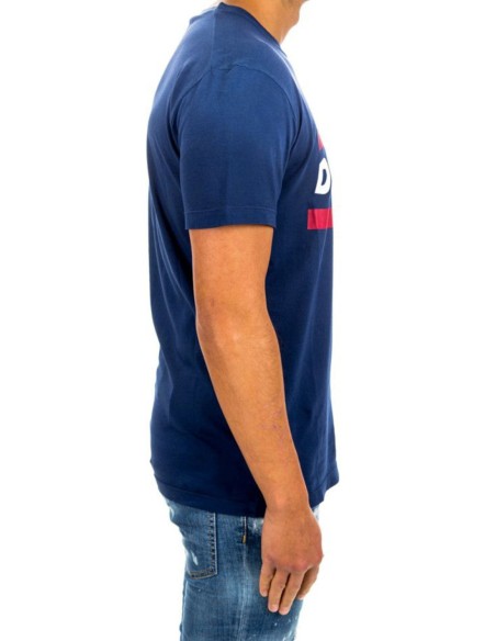 T-shirt bleu Dsquared homme