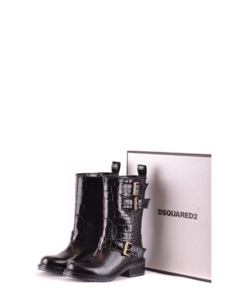 Bottes femme Dsquared noires cuir élégance