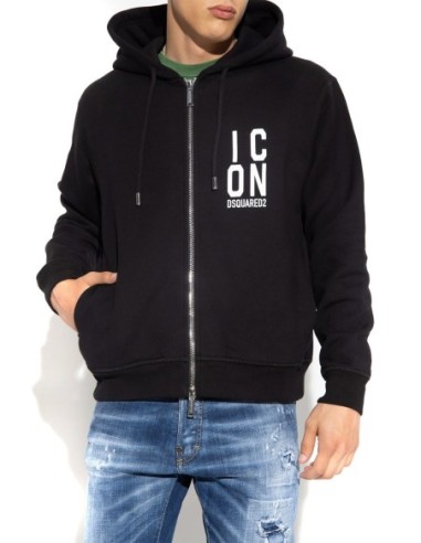 Sweat noir Dsquared homme