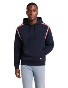 Sweat bleu coton bio Tommy Hilfiger Jeans homme