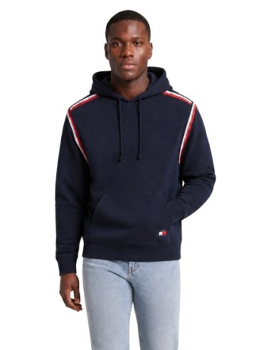 Sweat bleu coton bio Tommy Hilfiger Jeans homme