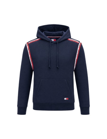 Sweat bleu coton bio Tommy Hilfiger Jeans homme