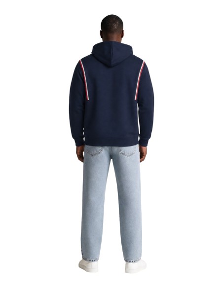 Sweat bleu coton bio Tommy Hilfiger Jeans homme