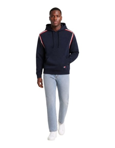 Sweat bleu coton bio Tommy Hilfiger Jeans homme
