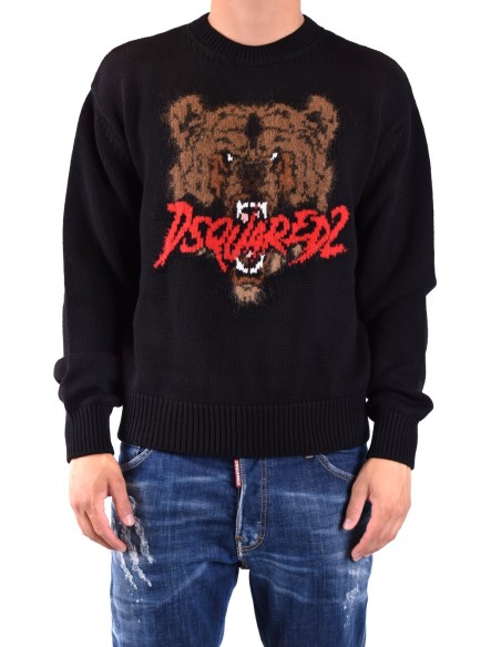 Pull noir Dsquared2 homme