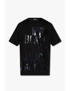 T-shirt noir Dsquared homme