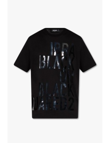 T-shirt noir Dsquared homme