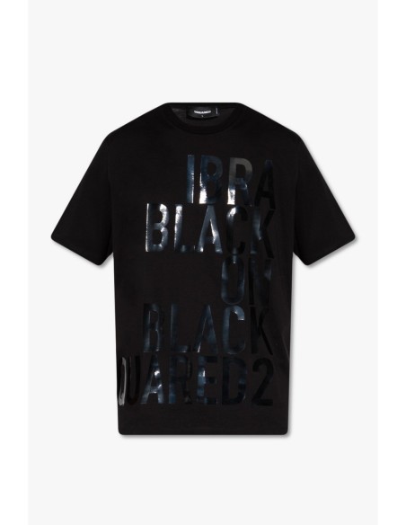 T-shirt noir Dsquared homme