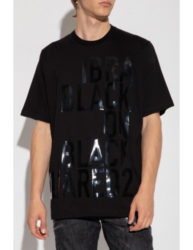 T-shirt noir Dsquared homme