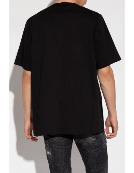 T-shirt noir Dsquared homme