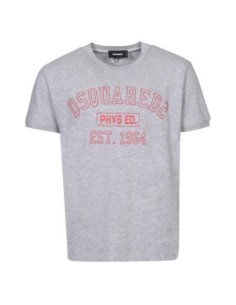 T-shirt gris Dsquared homme