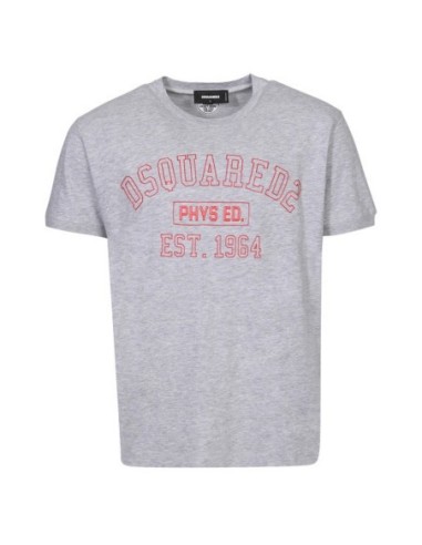 T-shirt gris Dsquared homme