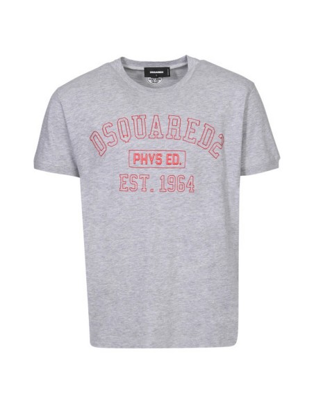 T-shirt gris Dsquared homme