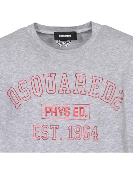T-shirt gris Dsquared homme