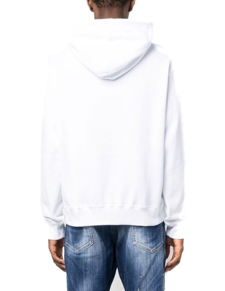 Sweat blanc Dsquared homme